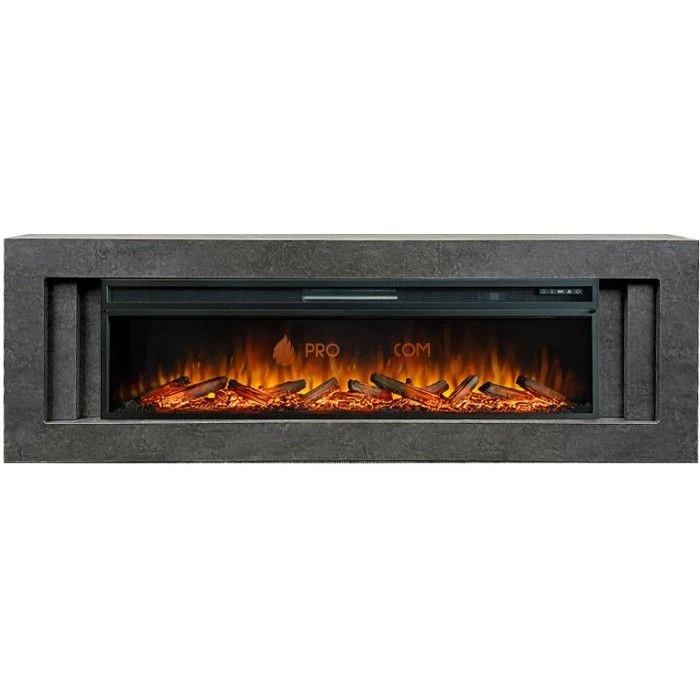 Каминокомплект Royal Flame Line 60 Dark Grey (Разборный) - Темный серый с очагом Vision 60 LOG LED