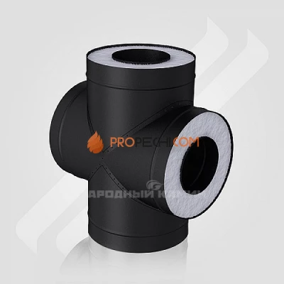 Сэндвич-четверник 115/215 мм. с заглушкой и ручкой