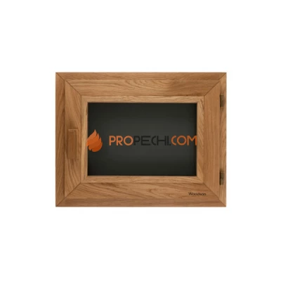 Окно Woodson PRO 60x50, стекло GREY дуб, левое