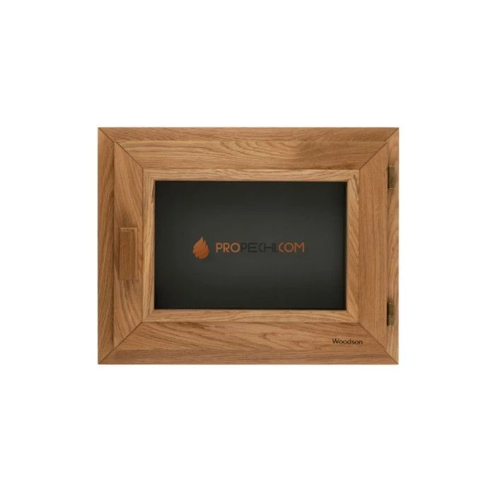 Окно Woodson PRO 60x50, стекло GREY дуб, левое