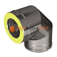Отвод 90° D130/230, AISI 321/оцинкованная сталь (Вулкан)