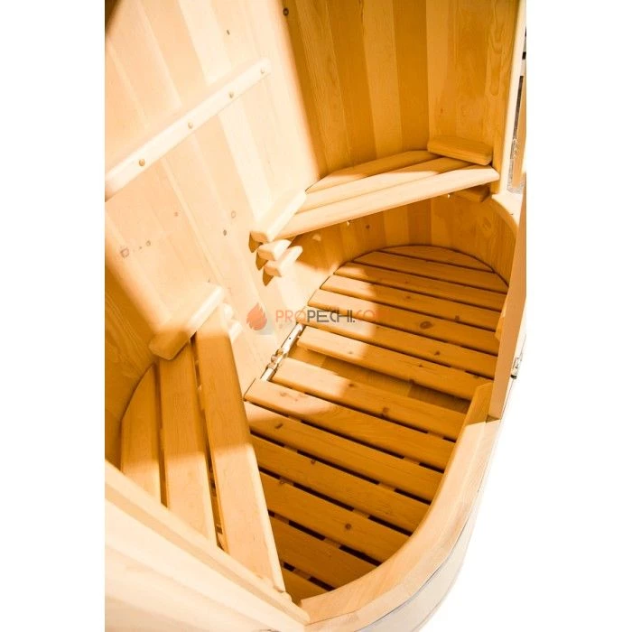 Фитобочка овальная НКЗ PREMIUM из кедра, 2-местная, 130x780x140 см / 40 мм