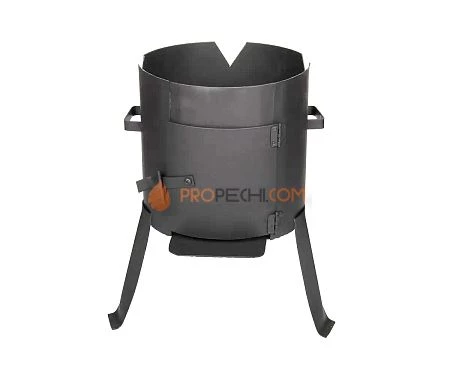 Печь под казан 8-10л, с дверцей, сталь 2мм