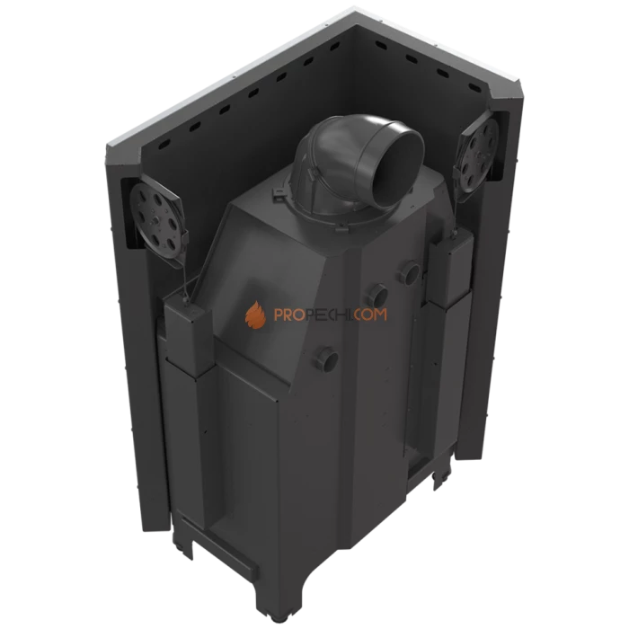 Каминная топка стальная Kratki MBO/L/BS/G/SG (гнутое стекло) (15 кВт)