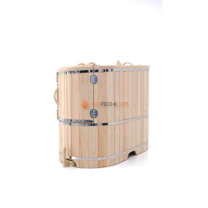 Фитобочка полулежачая НКЗ STANDARD ЛЮКС из кедра, (ШИП-ПАЗ) 115x78x140 см / 25 мм (КРЫШКА/ДНО 4см)