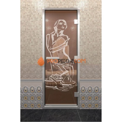 Дверь для хамама DoorWood Искушение Бронза, 1800х600 мм