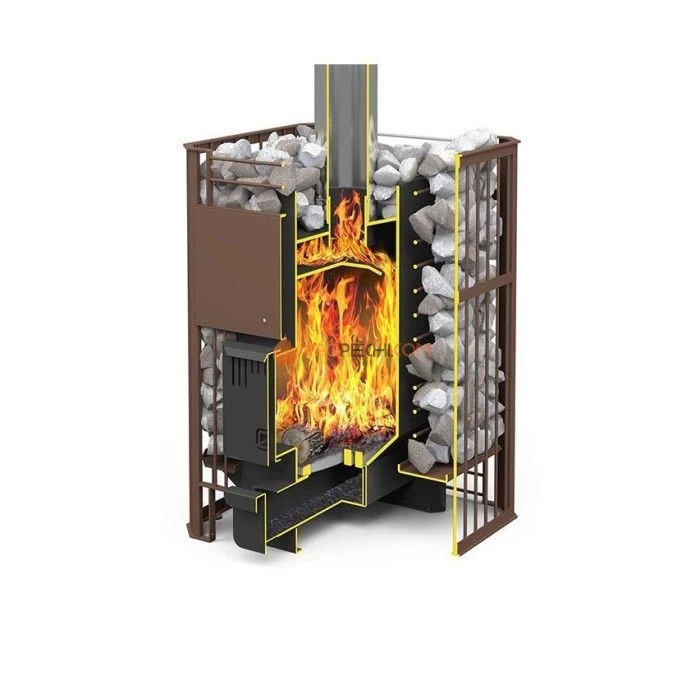 Дровяная печь для бани Теплодар Бугринка-10 ТУ