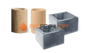 Комплект керамического дымохода КераСтиль УНИВЕРСАЛ® D = 160, H = 0,33 метра