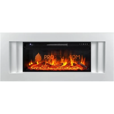 Каминокомплект Royal Flame Line 42 (Разборный) - Белый с Электрическим очагом Royal Flame Vision 42 LOG LED