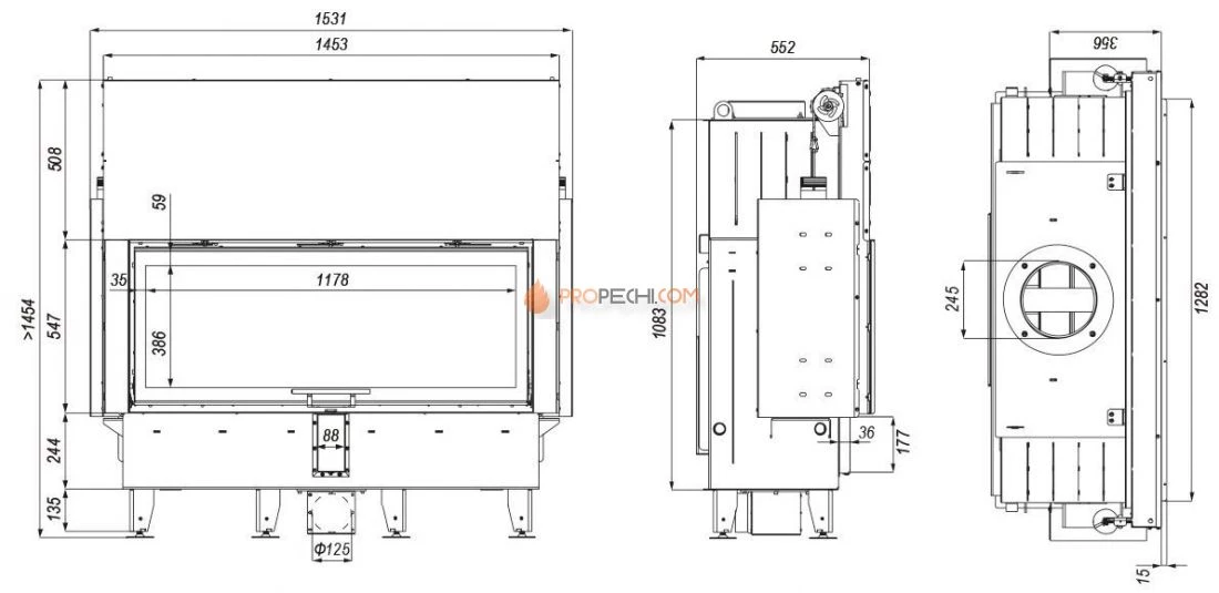 Каминная топка Defro Home Intra XLA G