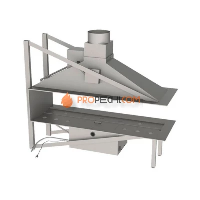 Газовая топка Vero Design Nippon Трёхсторонний EPI (2250x750 мм) D350 мм, горелка VLK burner