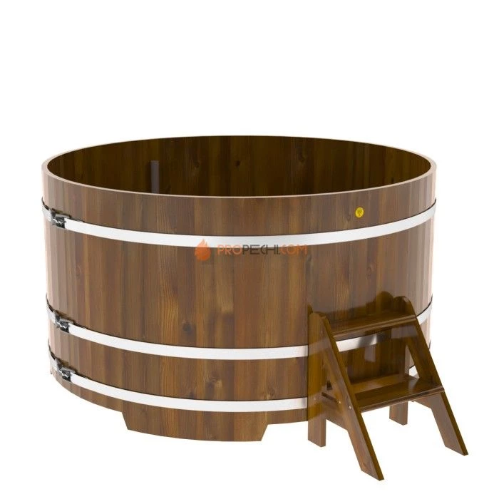 Купель BentWood круглая из мореной лиственницы d=1,80 Рустик