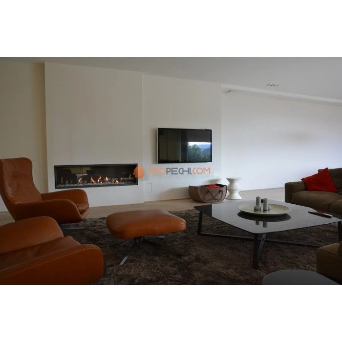 Газовая топка Vero Design Gala Стандарт (900x400 мм) D130/200 мм, горелка Line burner