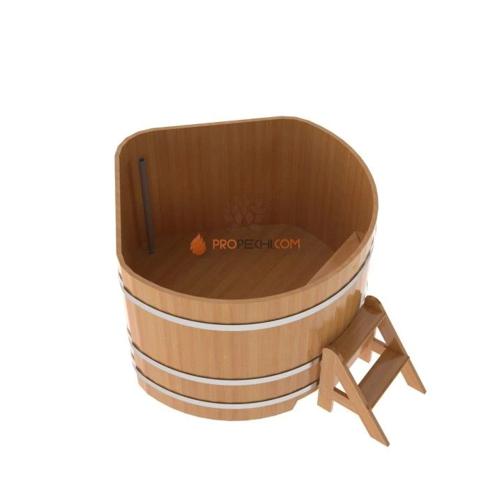 Купель BentWood угловая из натуральной лиственницы 1,37х1,37