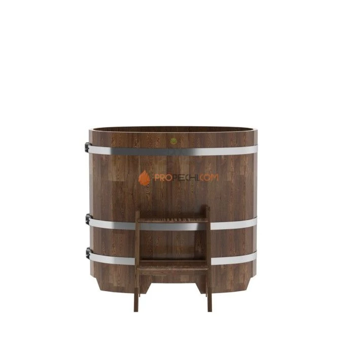 Купель BentWood овальная из сращенных ламелей мореной лиственницы 0,59х1,06