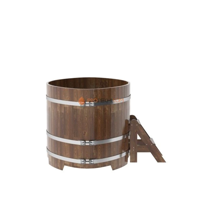 Купель BentWood овальная из сращенных ламелей мореной лиственницы 1,08х1,75