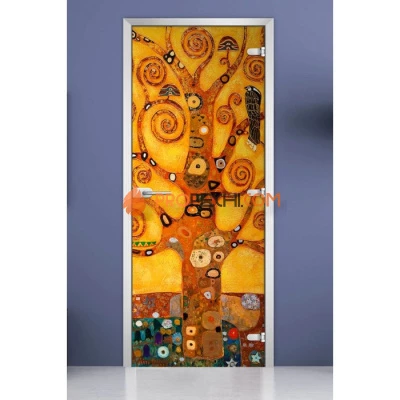 Стеклянная межкомнатная дверь DoorWood с фотопечатью Painting-16, 2000х800 мм