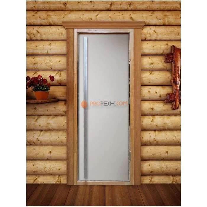 Дверь для бани DoorWood Престиж Flash Royal Сатин, 2000x800 мм