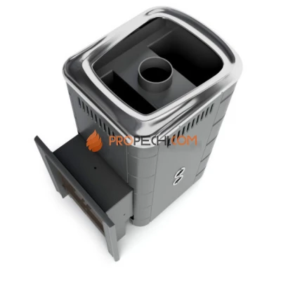 Газовая печь для бани ТМФ Уренгой 2018 Inox БСЭ ТО антрацит