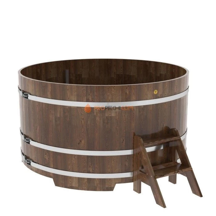 Купель BentWood круглая из сращенных ламелей мореной лиственницы d=1,80