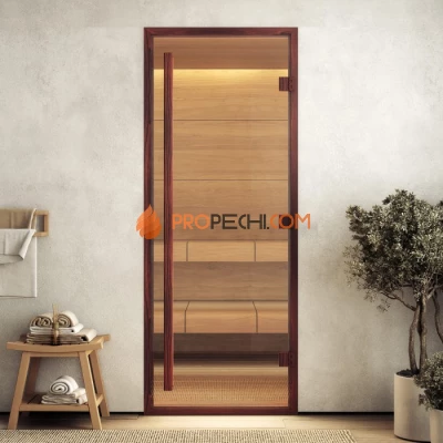 Дверь для хамама DoorWood АРТ Wood 52 Прозрачное, 1800x700 мм