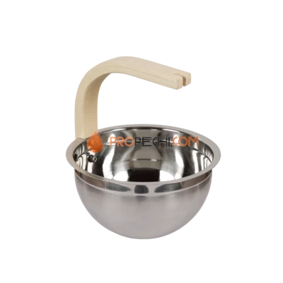 Ведро SAWO стальное 3л., ручка изогнутая осина, 343-MA