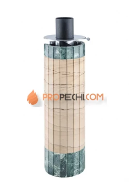 Дымоход-конвектор Ферингер Ламель Окаменевшее дерево перенесенный рисунок + Змеевик