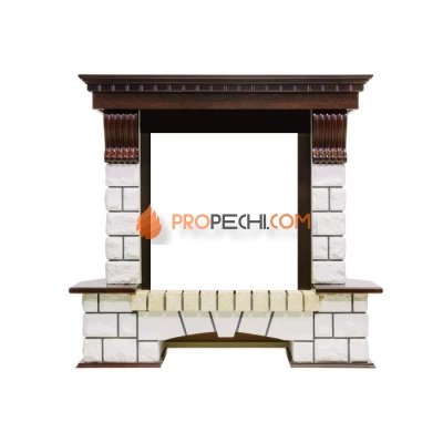 Портал Dimplex Pierre Luxe угловой - Темный дуб / Белый (Высота 1020мм)
