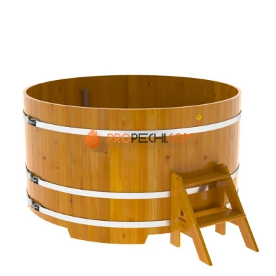 Купель BentWood круглая из натуральной лиственницы d=1,80 Рустик