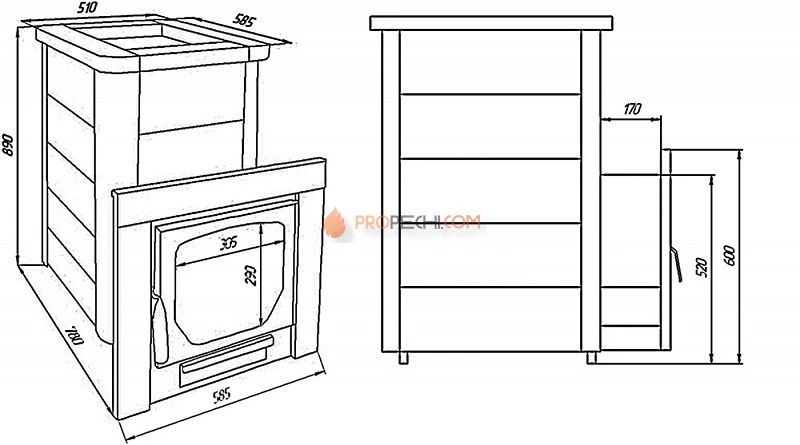 Печь банная Варвара Сказка