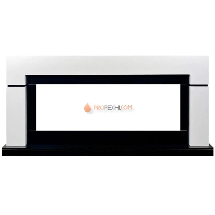Каминокомплект Royal Flame Lindos 60 - Белый с черным с очагом Vision 60 LED