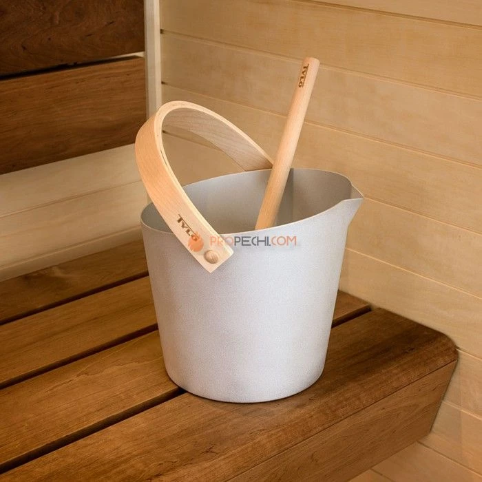 Набор аксессуаров Tylo Brilliant Silver: бадья, ковш, песочные часы, термометр, гигрометр