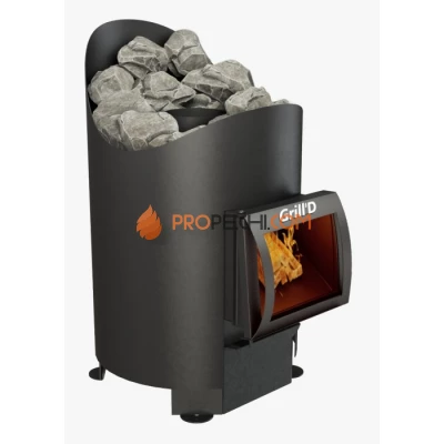 Дровяная банная печь Grill’D Aurora mini Short (дверца со стеклом)