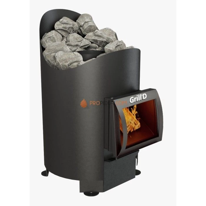 Дровяная банная печь Grill’D Aurora mini Short (дверца со стеклом)