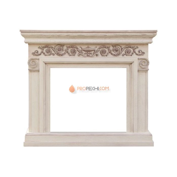 Каминокомплект Royal Flame Athena - Слоновая кость с патиной с Электрическим очагом Royal Flame Vision 23 LED FX