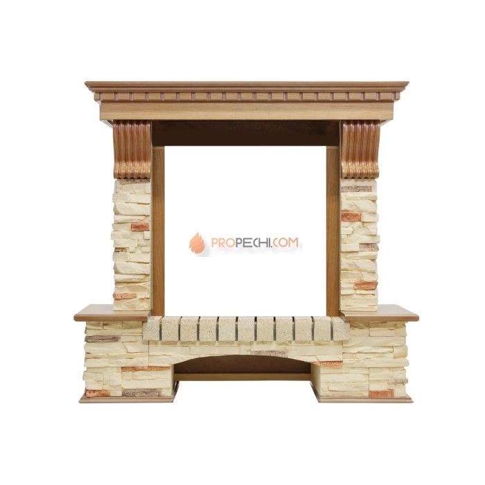 Каминокомплект Dimplex Pierre Luxe - Дуб / Сланец с очагом Chesford