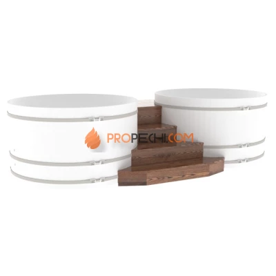 Подиум BentWood на 2 купели D 2,1 из мореной лиственницы