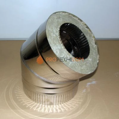 Отвод 45гр. D=115\220 Sвнутр.=1.0 нерж. ФлюГранд