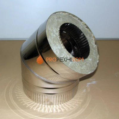 Отвод 45гр. D=115\220 Sвнутр.=1.0 aisi 304-нерж. ФлюГранд