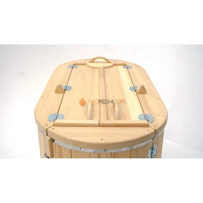 Фитобочка полулежачая НКЗ STANDARD ЛЮКС из кедра, (ШИП-ПАЗ) 115x78x140 см / 25 мм (КРЫШКА/ДНО 4см)