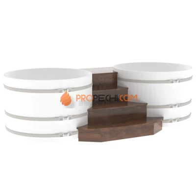 Подиум BentWood на 2 купели D 1,5 из мореного дуба