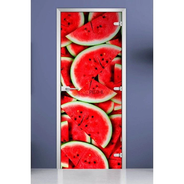 Стеклянная межкомнатная дверь DoorWood с фотопечатью Fruite-01, 2000х700 мм
