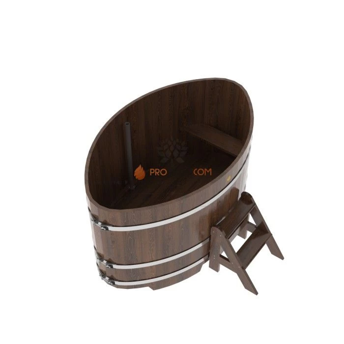 Купель BentWood овальная из мореного дуба 1,08х1,75