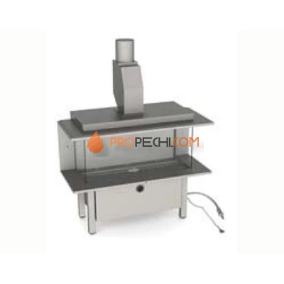 Газовая топка Vero Design Gala Трёхсторонний (800x400 мм) D130/200 мм, горелка Line burner