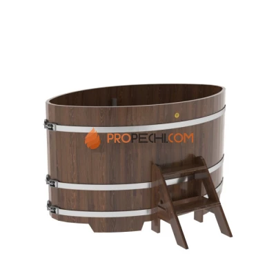 Купель BentWood овальная из мореного дуба 1,02х1,68