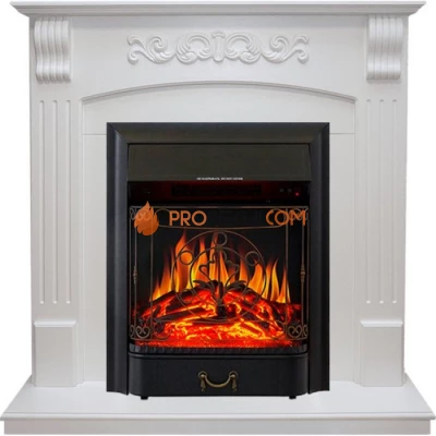 Каминокомплект Royal Flame Sorrento угловой - Белый дуб с очагом Majestic FX Black
