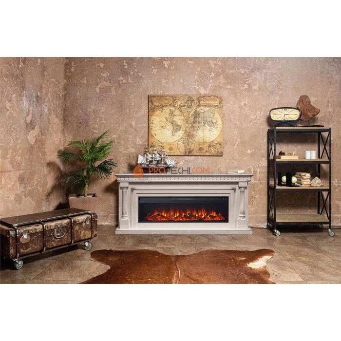 Каминокомплект Royal Flame Dallas - Слоновая кость с патиной с очагом Aspen Black