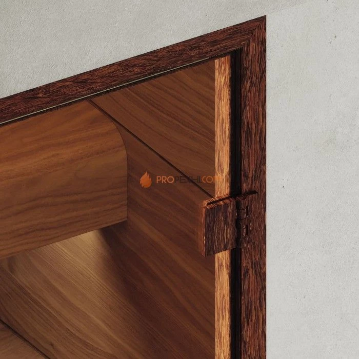 Дверь для хамама DoorWood АРТ Wood 29 Сатин, 2100x700 мм