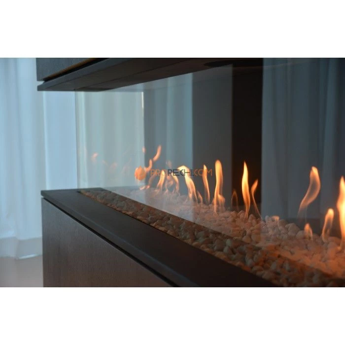 Газовая топка Vero Design Gala Угловая левая (1750x400 мм) D130/200 мм, горелка Line burner