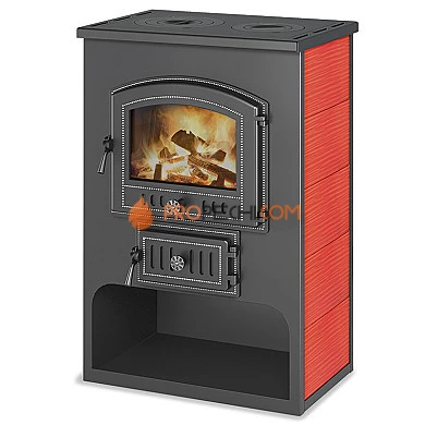 Печь-камин Везувий  ПК-03 (224) с плитой (красный)